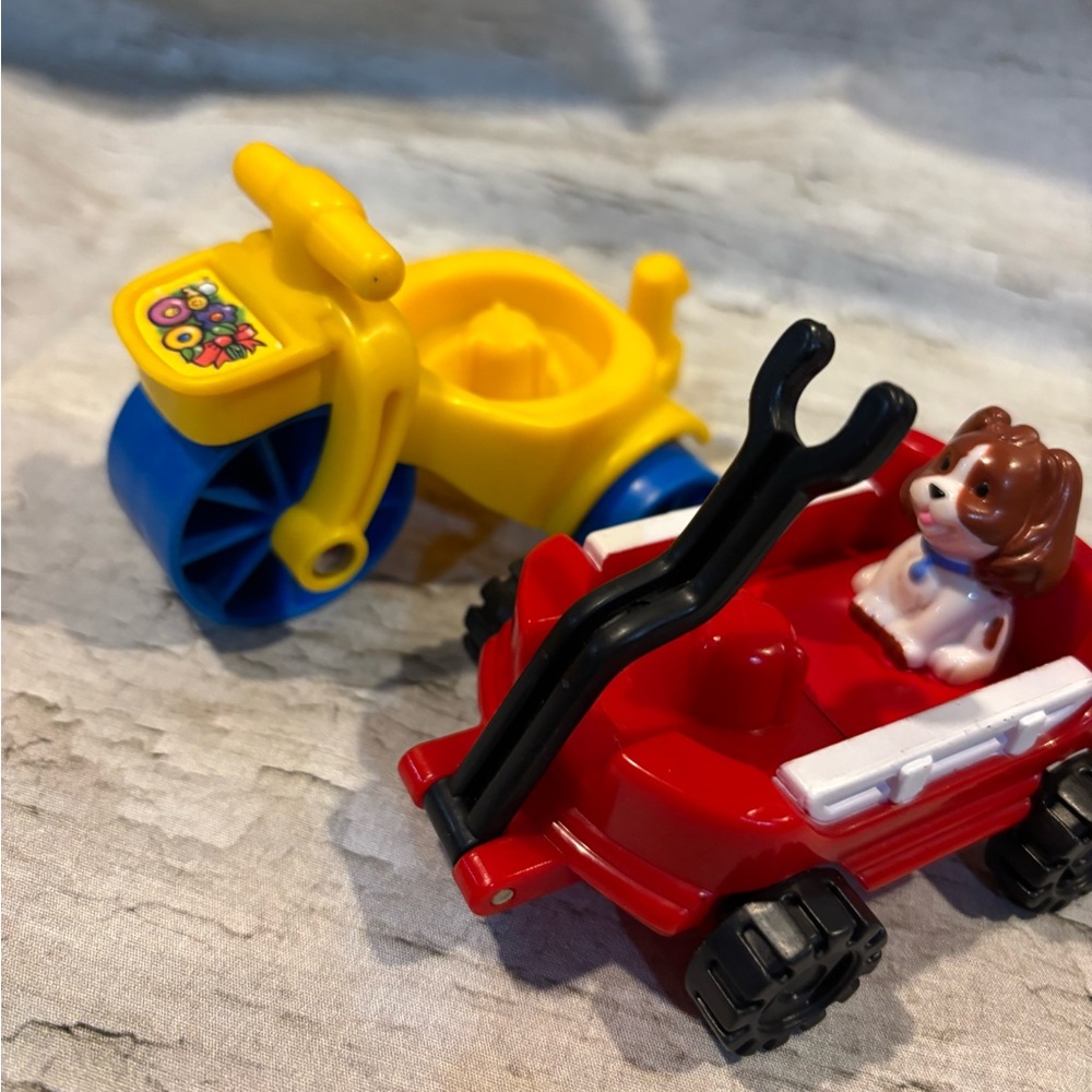 Fisher Price Little People tricycle and wagon